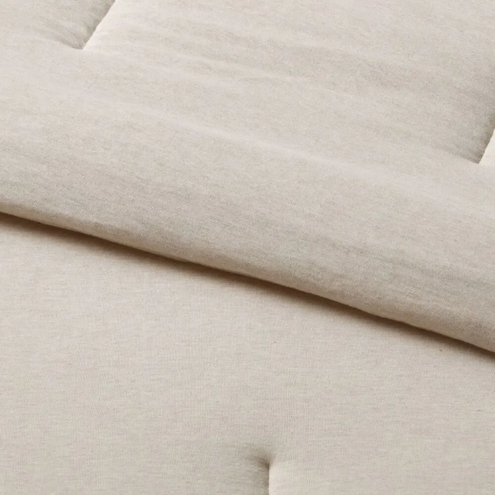 3pc King Jersey Comforter and Sham Set Oatmeal Heather - Threshold